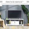 Mueble De Tv De Melamina De Madera Homcom 120x30x41 Cm-blanco