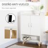 Mueble Zapatero 2 Puertas De Melamina Madera Homcom 60x30x92cm-blanco