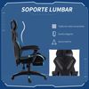 Silla Oficina De Espuma Nylon Poliéster Pu Vinsetto 65x65x129cm-azul