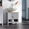 Armario Para Debajo De Lavabo De Mdf Kleankin 60x30x60 Cm-gris