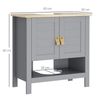 Armario Para Debajo De Lavabo De Mdf Kleankin 60x30x60 Cm-gris