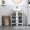 Armario Para Debajo De Lavabo De Mdf Kleankin 60x30x60 Cm-gris