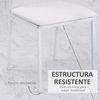 Set 4 Sillas De Comedor De Pvc Espuma Metal Homcom 41x50x91cm-blanco