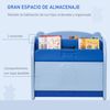 Estantería Infantil Con 2 Estantes Caja De Almacenaje Azul Homcom