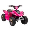 Quad Eléctrico Para Niños De 18-36 Meses Con Batería 6v Rosa Homcom