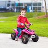 Quad Eléctrico Para Niños De 18-36 Meses Con Batería 6v Rosa Homcom