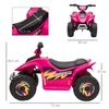 Quad Eléctrico Para Niños De 18-36 Meses Con Batería 6v Rosa Homcom