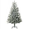 Árbol De Navidad De Metal Pvc Pe Homcom Ø90x150 Cm-blanco Y Verde