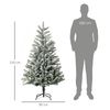 Árbol De Navidad De Metal Pvc Pe Homcom Ø90x150 Cm-blanco Y Verde