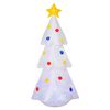 Árbol De Navidad Inflable Luz De Poliéster Homcom 67x61x158 Cm-blanco