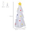 Árbol De Navidad Inflable Luz De Poliéster Homcom 60x51x122 Cm-blanco