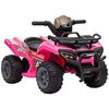 Quad Eléctrico 6v Para Niños De +18m Velocidad De 2 Km/h Rosa Homcom