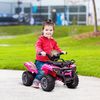 Quad Eléctrico 6v Para Niños De +18m Velocidad De 2 Km/h Rosa Homcom