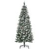 Árbol De Navidad Artificial De Acero Pvc Homcom Ø69x150 Cm-verde