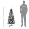 Árbol De Navidad Artificial De Acero Pvc Homcom Ø69x150 Cm-verde