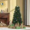 Árbol De Navidad Artificial De Acero Pvc Homcom Ø75x150 Cm-verde