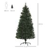 Árbol De Navidad Con 219 Agujas De Acero Pvc Homcom Ø75x150 Cm-verde