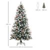 Árbol De Navidad Artificial De Acero Pvc Pe Homcom Ø109x180 Cm-verde