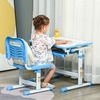 Pupitre Infantil 2 En 1 Con Silla Para Niños De +6 Años Azul Homcom