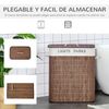 Cesto Ropa Sucia De Bambú Algodón Poliéster Homcom 52x32x63cm-marrón con  Ofertas en Carrefour