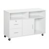 Mueble Archivador De Oficina De Melamina Homcom 100x35x65 Cm-blanco