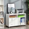 Mueble Archivador De Oficina De Melamina Homcom 100x35x65 Cm-blanco