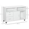 Mueble Archivador De Oficina De Melamina Homcom 100x35x65 Cm-blanco