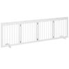 Barrera Seguridad Perros De Madera De Pino 204x30x61 Cm-pawhut.blanco