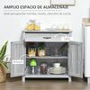 Aparador De Cocina De Mdf Melamina Homcom 80x39,7x80 Cm-gris