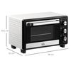 Horno Sobremesa Eléctrico 16l 1400w Con 3 Modos De Calor Homcom