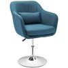 Sillón Para Salón De Lino Espuma Metal Homcom 60x60x79-91 Cm-azul