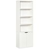 Estantería Librería De Melamina De Madera Homcom 59x29x180 Cm-blanco