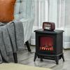 Chimenea Eléctrica De Abs Vidrio Homcom 36,5x24x45,5 Cm-negro