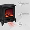 Chimenea Eléctrica De Abs Vidrio Homcom 36,5x24x45,5 Cm-negro