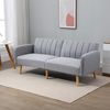 Sofá Cama 2 Plazas De Tela Espuma Madera Homcom 173x75x73 Cm-gris