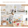 Conjunto De Mesa 2 Sillas Y Banco Infantil Blanco Y Natural Homcom