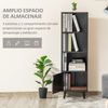 Estantería De Melamina De Madera Homcom 40x30x129,5 Cm-negro