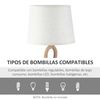 Lámpara De Mesa Base De Metal Cuerda Portalámpara E27 Máx. 40w Homcom