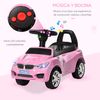 Coche Correpasillos Para Niños De 18-36 Meses Con Faros Rosa Homcom