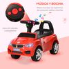 Coche Correpasillos Para Niños De 18-36 Meses Con Faros Rojo Homcom