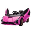 Coche Eléctrico Niños +3 Años 12v Con Mando A Distancia Rosa Homcom