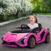 Coche Eléctrico Niños +3 Años 12v Con Mando A Distancia Rosa Homcom