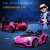 Coche Eléctrico Niños +3 Años 12v Con Mando A Distancia Rosa Homcom