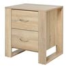 Mesita De Noche De Melamina De Madera Homcom 48x39x54 Cm-roble