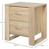 Mesita De Noche De Melamina De Madera Homcom 48x39x54 Cm-roble