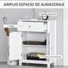 Armario De Baño Con Cajón Y 2 Puertas De Mdf Homcom 60x30x80cm-blanco