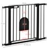 Barrera De Seguridad Perros De Acero Abs 75-103x76 Cm-pawhut.negro