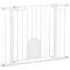 Barrera De Seguridad Perros De Acero Abs 75-103x76 Cm-pawhut. Blanco