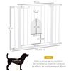 Barrera De Seguridad Perros De Acero Abs 75-103x76 Cm-pawhut. Blanco