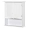 Armario Baño De Pared Con 2 Puertas De Mdf Homcom 60x20x70,5cm-blanco